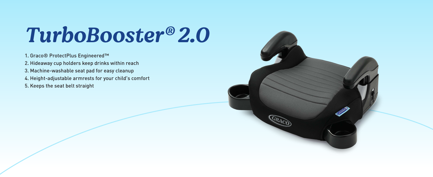 Graco TurboBooster 2.0 Backless Booster Car Seat, Denton