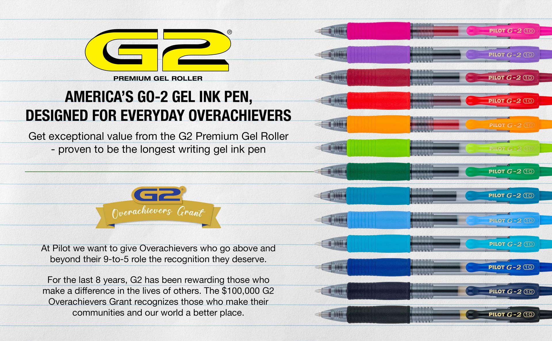Pilot G2 Premium Gel Roller Pen, Retractable and Refillable, Bold Point 1 mm, Blue Ink, 36 Count