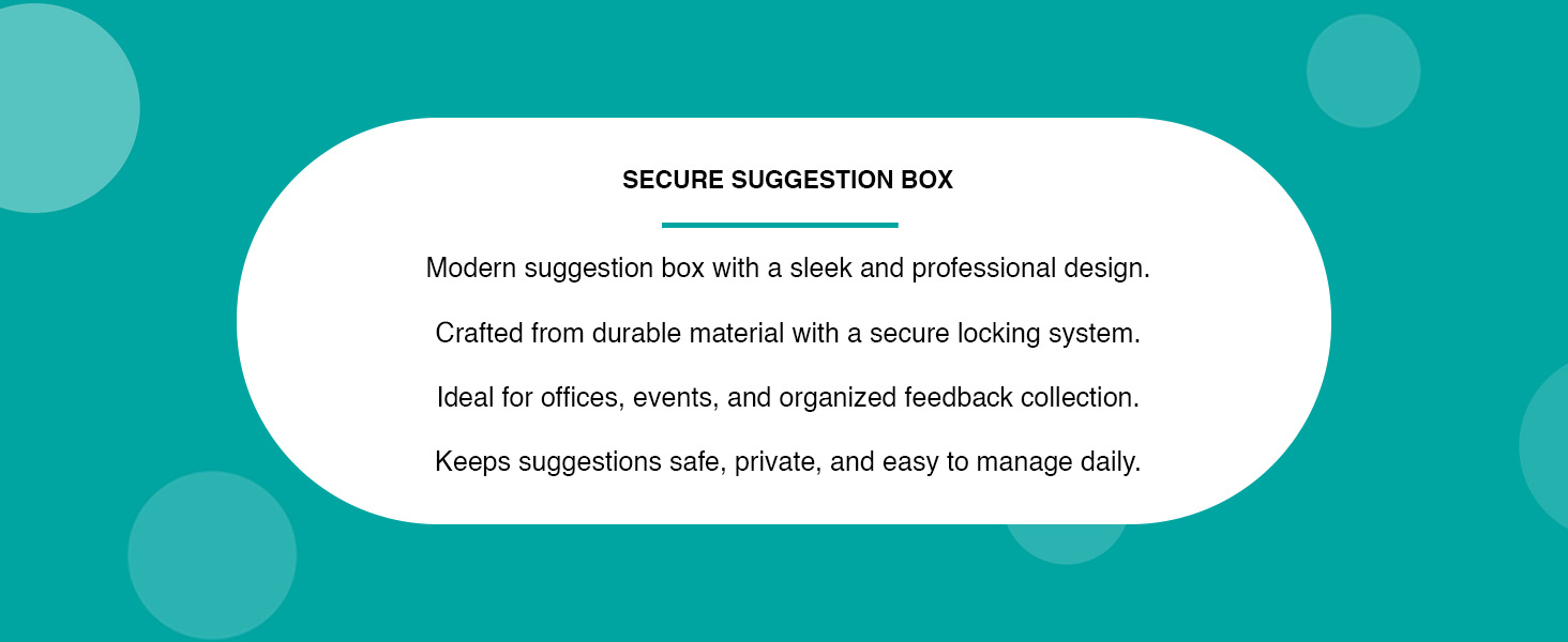 oddpod™ Multipurpose Wall-Mounting Letter Box/Suggestion Box/Complaint Box/Ballot Box/Donation Box with Lock- Transparent