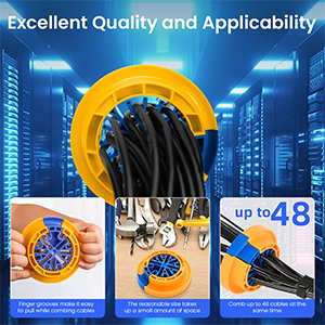 Serplex Cable Comb Tool, Up To 1/4 Inch, Networking Wire Manager