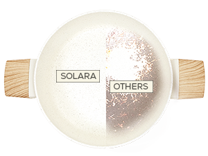 SOLARA Belmont Ceramic Non Stick Kadai With Lid for Cooking, 2.2 Litre/24Cm Non Stick Kadhai, Cast Aluminium Body casserole, Stew Pot, Biriyani Bowl, Gas & Induction Compatible, Ivory