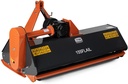 Titan Attachments 3 Point 60" Flail Mower with Replaceable Forged Hammer Blades, PTO Powered 30-60HP Mowing Attachment for Category 1 Tractors and Loaders, Mulch up to 3" Diameter Wood