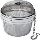 Moha Aroma Stainless Steel Mesh Spice/Tea Ball-Infusher with Lid and Hanging Chain and Hook, 4"