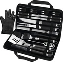 POLIGO 26PCS BBQ Accessories for Outdoor Grill Utensils Set Stainless Steel BBQ Tools Grilling Tools Set for Birthday Fathers Day Dads Presents, Barbecue Accessories Ideal Grilling Gifts for Men Women