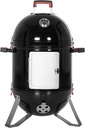 GREEN PARTY 18" Vertical Charcoal Smoker Grill Bullet Water Smoker Barbeque Grill, Outdoor BBQ Smokers Portable Meat Smoker Grill for Deck Patio Backyard Balcony Parties