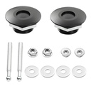 STETION Quick Release Latch License Plate Lock Clip 1.25" Diameter Aluminum Alloy Car Hood Pins Lock Clip Kit for Bumper Hood License Plate (2 Pack - Black)