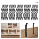 Muzata 50Pack 32''×1'' Aluminum Deck Balusters Wavy Deck Railing Metal Spindles with Screws Curved Balusters for Wood and Composite Fencing Facemount Railing WT33