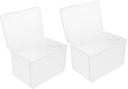 OSKOE 2PCS Clear Bread Container Cases for Fridge, Bread Keepers for Homemade Bread, Rectangular Loaf Bread Boxs Sliced Bread Container for Storing Banana Bread or Bread