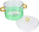 Alipis Clear Glass Cooking Pot with Lid Borosilicate Stew Pot for Noodles Ramen and Vegetables Versatile for Electric Stovetops and Microwaves