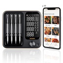 Wireless Meat Thermometer with 4 Probes, INKBIRD WiFi Meat Thermometer Digital Wireless for Rotisserie Grill Oven,Unlimited Range Dishwasher Waterproof Bluetooth Thermometer for iOS & Android