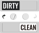 KitchenTour Dishwasher Magnet Clean Dirty Sign, Upgrade Super Strong Clean Dirty Magnet for Dishwasher, Large Text Easy to Read Non-Scratch Magnetic Indicator Kitchen Decor, Silver