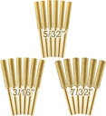 18pcs High Hardness Titanium Plated Chainsaw Sharpener Bits for Chain, Including 5/32''x 6, 3/16''x 6, 7/32''x 6pcs