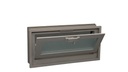 1608 Hopper Vent Window for Glass Blocks, Sheds, Cabins, Tiny Homes, Garages (Clay)