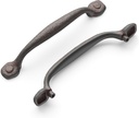 Hickory Hardware 10 Pack Solid Core Kitchen Cabinet Pulls, Luxury Cabinet Handles, Hardware for Doors & Dresser Drawers, 5-1/16 Inch (128mm) Hole Center, Rustic Iron, Refined Rustic Collection