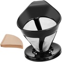 Stainless Steel Coffee Filter Precision Dripper Strainer for Home Funnel Filter Paper Cups