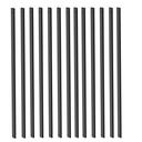 100 Pack Deck Balusters with End Caps&Screws 36 inch Rectangle Staircase Baluster Upgraded Metal Railing Spindles Kit for Decks,Porch