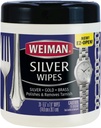 Weiman Jewelry Polish Cleaner, Tarnish Remover Wipes - 20 Count - Use on Silver Jewelry Antique Silver Gold Brass Copper and Aluminum