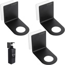 Segbeauty Adhesive Bottle Holder for Soap Dispenser, 3pcs 1.1inch 2.8cm Drill-Free Shower Shampoo Holder, Stainless Wall Mounted Hanging Rack for Hotel Toilet Kitchen, Black