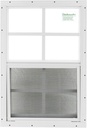 Shed Windows and More 14" X 21" White Flush Mount Tempered Glass, Playhouse Windows, Chicken Coop Windows