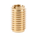 E-Z LOK Brass Wood-Threaded Insert, 3/8-16, 1.00" Length, Pack of 10