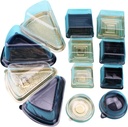 Moon Cake Container 80g Plastic Square Muffin Boxes Cake Boxes Gold Bottom Reusable for Bakery Packaging