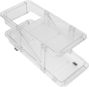 Rolling Can Dispenser Organizer for Refrigerator Soda Can Holder for Kitchen Cupboard Transparent Dual Storage Rack for Beer and Soft Drinks