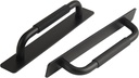 2 Pack Stick On Cabinet Handles 7 Inch Black Sliding Door Pulls No Drill Drawer Pulls Self Adhesive Cabinet Handles with Backplate(Black,Double-Sided Tape,7inch)