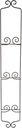Bard's Black Wrought Iron Wall Mountable Vertical Hanger for 3 Plates, 39" H x 6" W x 2" D (for 8.5"-10" Plates), Pack of 2