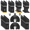 26pcs Oscillating Saw Blades Titanium Multitool Blades for Wood Plastics Metal oscillating Tool Blades Kits Fit Rockwell Ridgid Ryobi Milwaukee Chicago Craftsman Dewalt