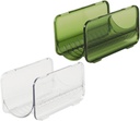 2pcs Stackable Water Bottle Organizer Multi Drink Storage Rack for Refrigerator and Pantry Material Transparent