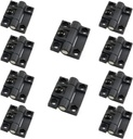 10PCS Adjustable Torque Hinge 43mmx36mm Black Plastic 4 Countersunk Holes Adjustable Position Control Hinges Door Hinges