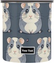 Cute Hamster Kawaii Kitten Cats Airtight Coffee Bean Canister Customed 30oz Food Storage Containers with Lids For Gournd, Tea, Sugar, Flour, Rice, Cereal, Candy Cookie Jar