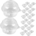100pcs Clear Cupcake Boxes Portable Multi-function Bakery Case for Muffins Desserts and Treats Elegant Cat Design for Parties and Events