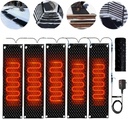 Snow Melting Walkway Mat, 1/2/3/4/5 pcs Anti-Slip Rubber Heated Stair Mat,Snow Melting Mats Outdoor,Electric Snow Melting Mats for Winter Snow Removal,Outdoor Heated Mat Walkway(5 Pcs,12x48in