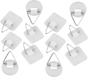 60pcs Adhesive Plate Holders for Wall Display No-Drill Sticky Picture Frame Hooks for Decorative Plates and Art Includes Shapes