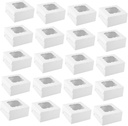 ABOOFAN 50pcs Cupcake Boxes with Lids Elegant Packaging for Baked Goods Muffins Pastries and Desserts Secure Transport for Cookies and Cupcakes