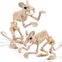 JOYIN 2 PCS Rats Skeleton Halloween Decoration 11 Inch Long Small Animal Skeleton Plastic Mouse Bones for Yard Garden Lawn Patio Graveyard Haunted House Halloween Party Favors Decor