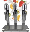 18000RMP Electric Milkshakeing Machine, 180W 110V 3 Head Stand Mixer Commercial Stainless Steel Drink Mixer Machine Smoothie Malt Blender (Triple Head)