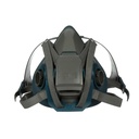 3M Rugged Comfort Quick Latch Half Facepiece Reusable Respirator 6503QL, NIOSH, Cool Flow Exhalation Valve, Bayonet Connection, Silicone Face Seal, for Gases, Vapors, Dust, Maintenance, Construction,L