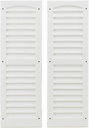 Shed Windows and More Louvered Shed Shutter or Playhouse Shutter White 9" X 27" Sold by The Pair