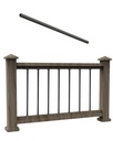 30" Square Aluminum Baluster 30 Pack, Metal Deck Railing Stair Porch Staircase Spindle Kit, Home Interior Improvement Indoor Outdoor Matte Black