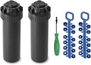 Rain-bird 5000 Series Rotor Sprinkler Head - 5004 PC Model, Adjustable 40-360 Degree Part-Circle, 4 Inch Pop-Up Lawn Sprayer Irrigation System - 25 to 50 Feet Water Spray Distance (Y54007) (2 Pack)