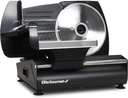 Elite Gourmet EMT-625B Ultimate Precision Electric Deli Food Meat Slicer Removable Stainless Steel Blade, Adjustable Thickness, Ideal for Cold Cuts, Hard Cheese, Vegetables & Bread, 7.5”, Black