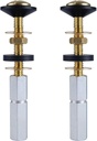 Hibbent 2 Pack Toilet Tank to Bowl Bolt Kits, Heavy Duty Bolts Toilet Bolts for Tank Solid Brass with Extra Long Nuts Easy to Install and Double Gaskets for Fastening