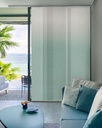 GoDear Design Adjustable Vertical Blinds for Windows, Panel Track Blinds for Sliding Closet Doors, Extendable Track from 45.8" to 86" W, Trimmable Panel Curtains Up to 96" H, Ocean