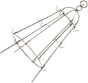 Stainless Steel Barbecue Hanging Rack with Hooks Non-Stick Grill Food Rack Roasting Bracket for Outdoor BBQ Cooking