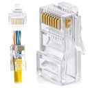 FEDUS RJ45 Cat6 Pass-Through Tools RJ45 Ends, Cat5, Cat5e, Cat6 8P8C RJ45©, Ethernet Kablo Crimp UTP Network Plug Solid Wire and Standard Cable, LAN Crimp (PACK OF 40)