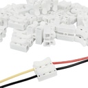 ROBOWAY 25Pcs CH2 Kablolamalar 2 Pins Elektrik Push Type Dirençli Şok Kablolama Hızlı Splice Lock Terminal 220V 10A, Wireb, Elektrikli Frekanslar, (Paket 25)