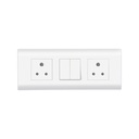 Wipro Kuzeybatı (Şimdia) 6M Plak + 1M 6A Switch x2 + 6A 3Pin Use x2, White (Kit 12)