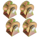 Vitch Wheel, Steel Heavy Duty Caster Wheels Sürme Gate Rollers Basınçlı Uzun Süreli V-Shaped Bracket Roller (4, Grov-2 in)